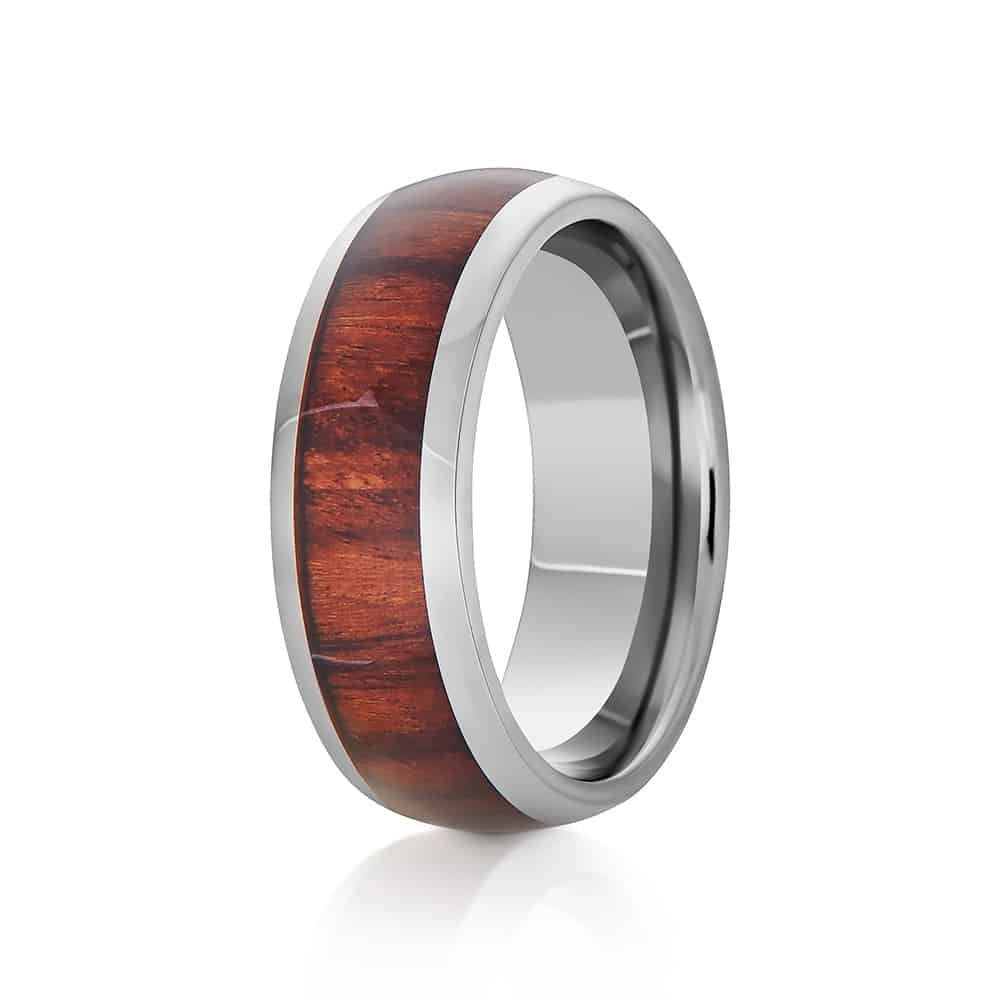 The Angler, Wood Tungsten Wedding Band