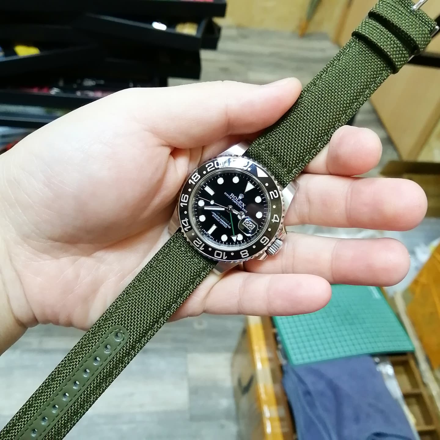 20mm, 22mm Army Green Nylon Watch Strap For Seiko – Revival Strap