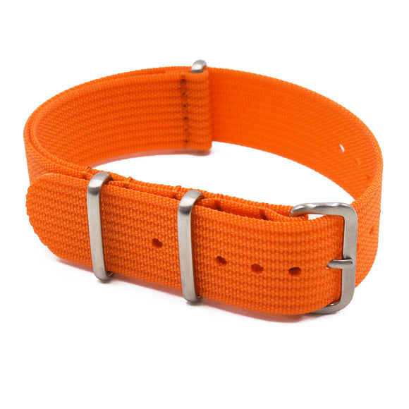 20mm, 22mm Nato Style Orange Ribbed Nylon Watch Strap – Revival Strap