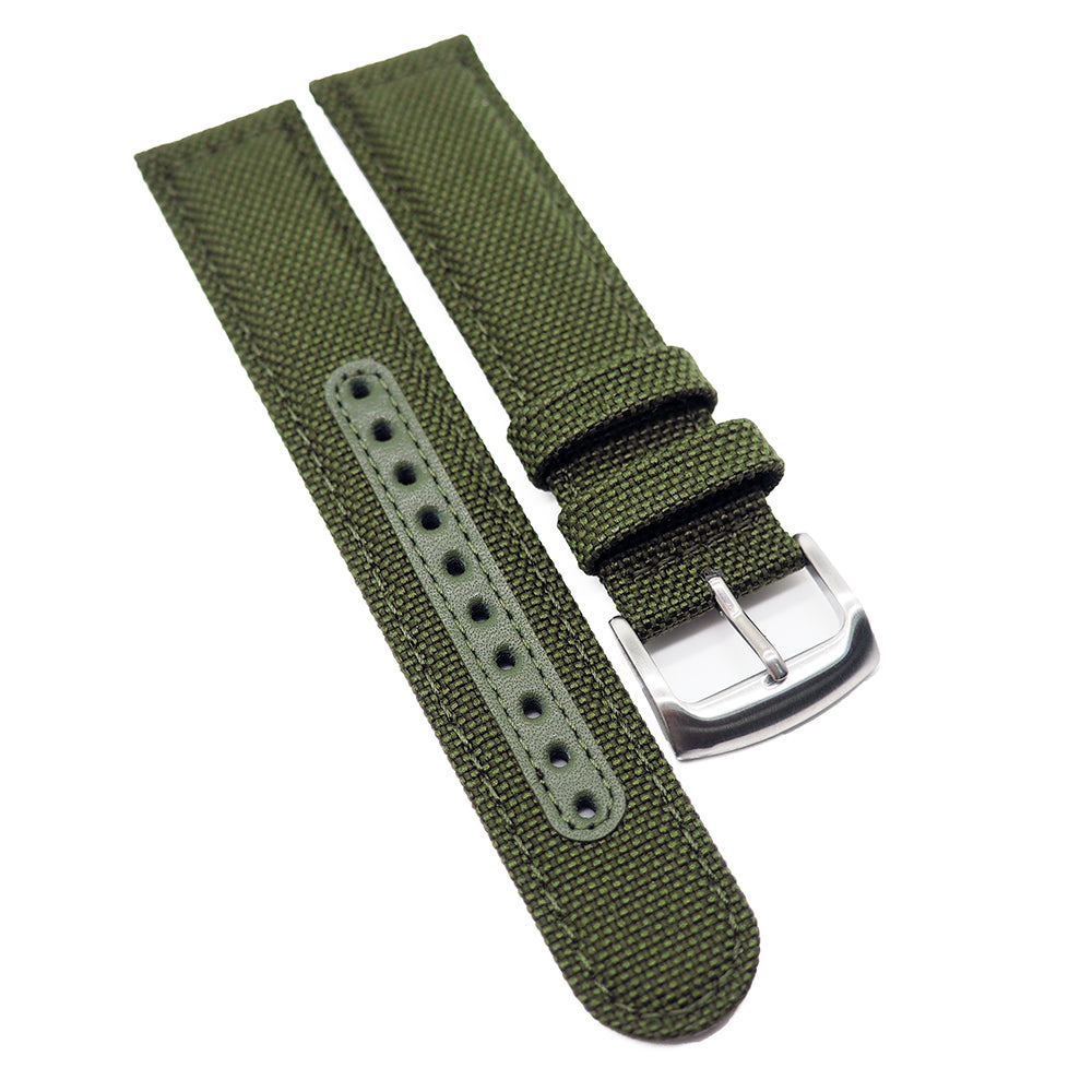 20mm, 22mm Army Green Nylon Watch Strap For Seiko – Revival Strap