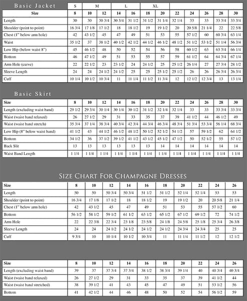 Size Charts – ExpressURWay.Shop