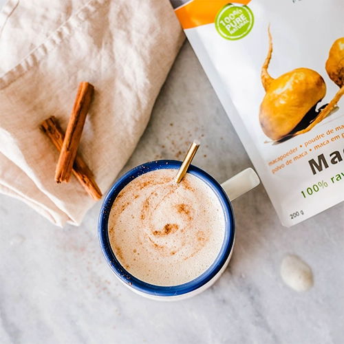 Maca root latte