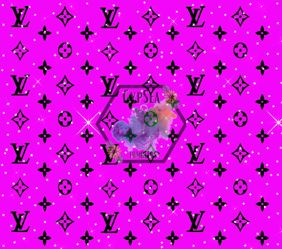 Hot Pink Sparkly LV Waterslide Tumbler Wrap – Full Waterslide Wraps for ...