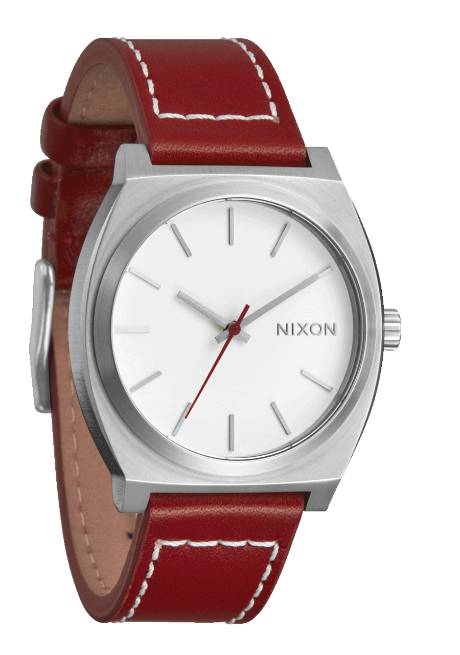 Nixon Time Teller Classic Watch - Silver / Egret / Cranberry