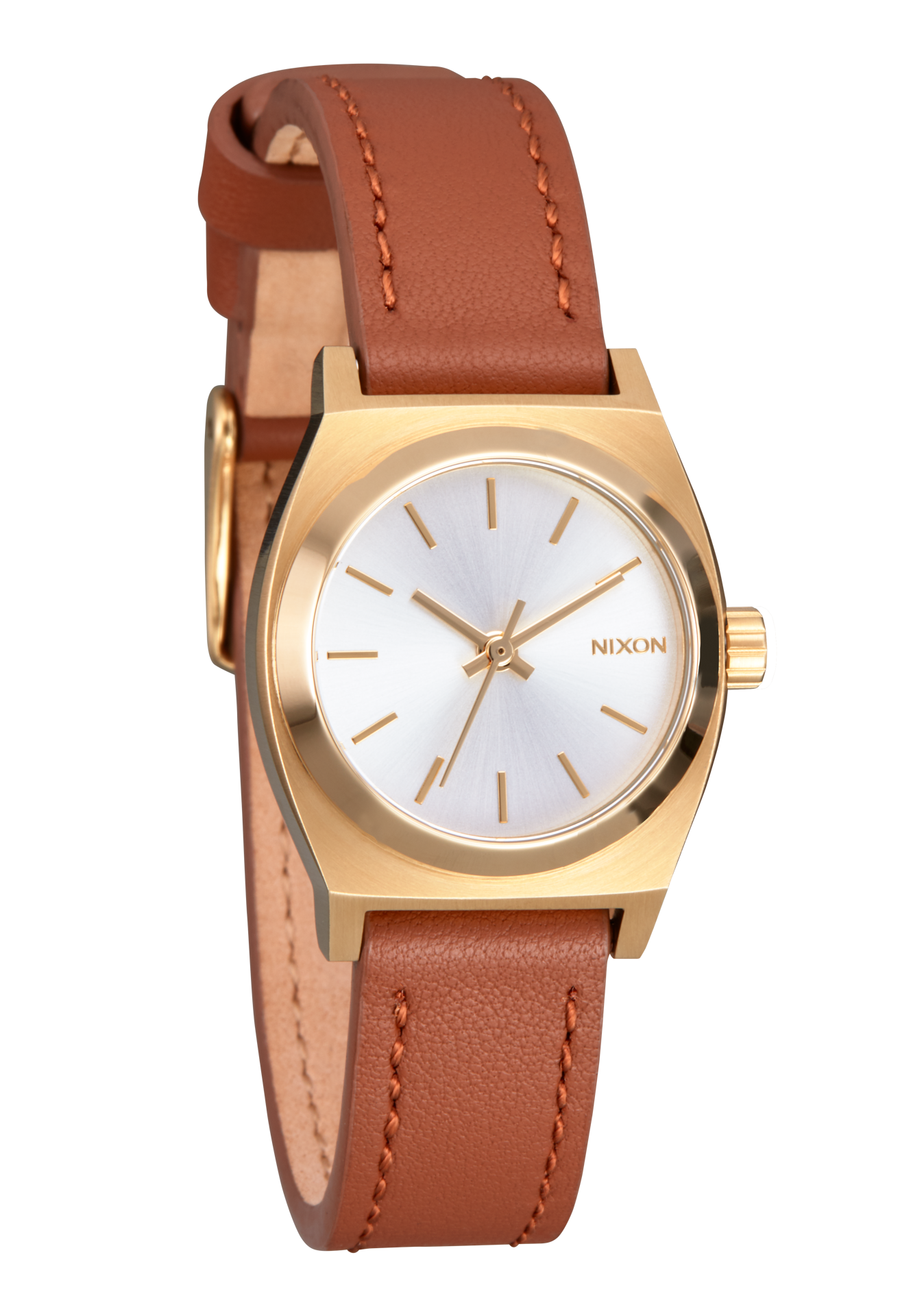 Nixon Time Teller OPP Classic Watch - Light Gold / White Sunray
