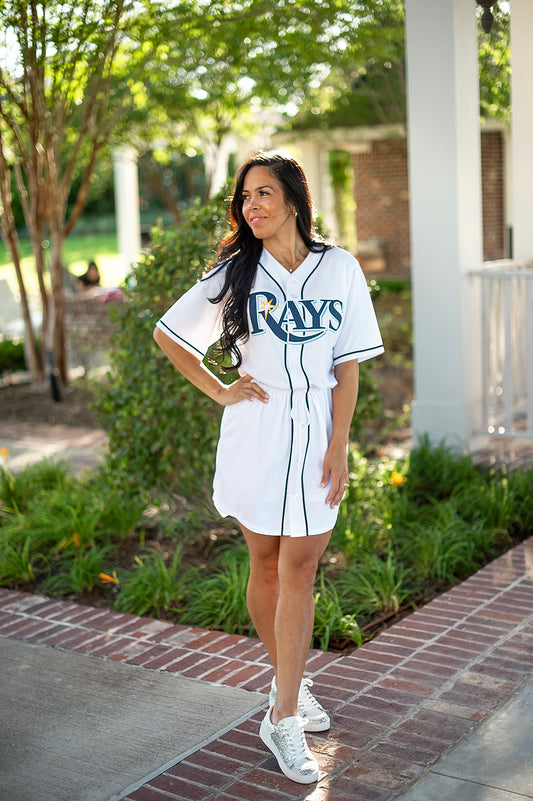 Women's Boston Baseball Fan Dress - White