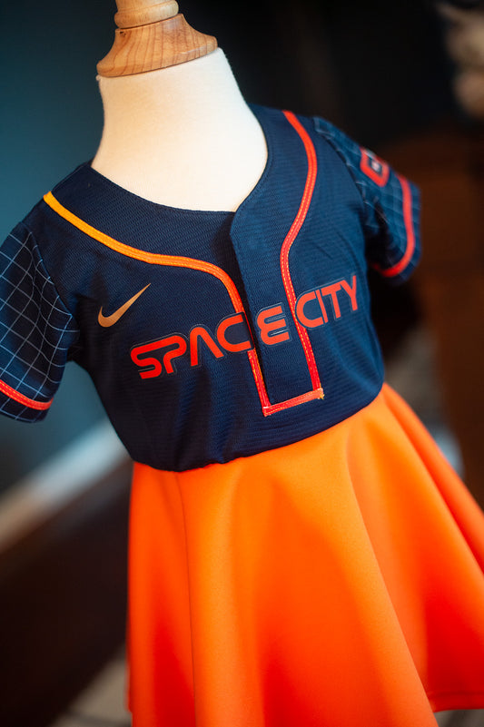 Houston Fan Dress (orange) - Girls