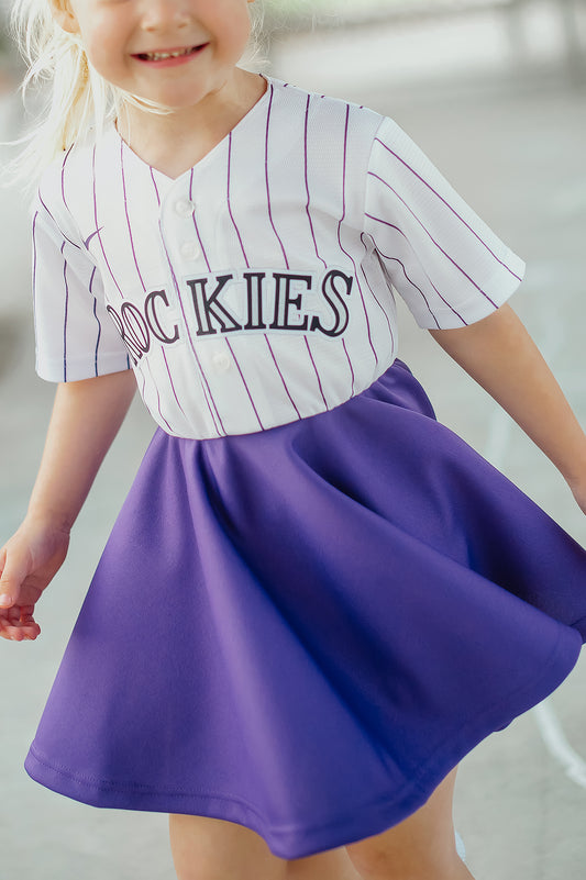 Kansas City Fan Dress (white) - Girls