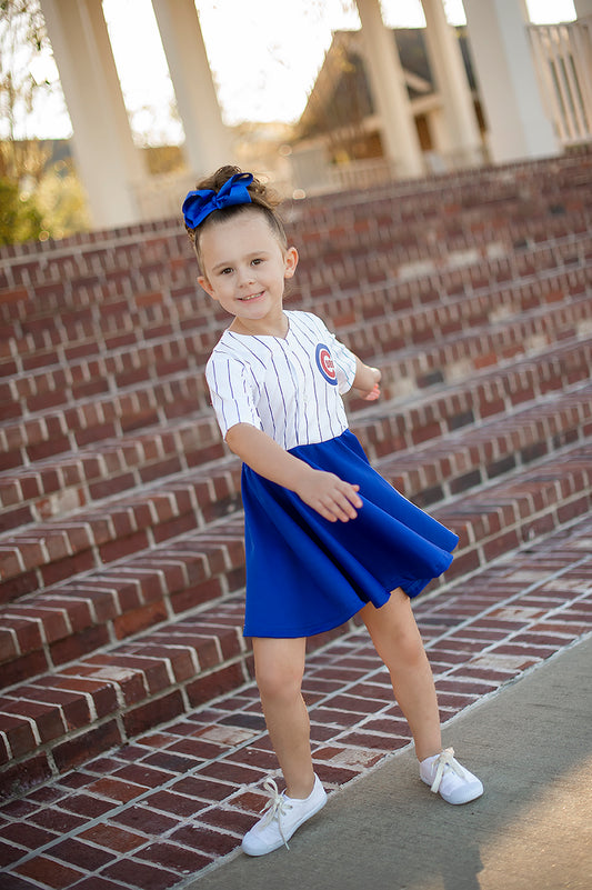 New York Mets Dress (white) - Girls