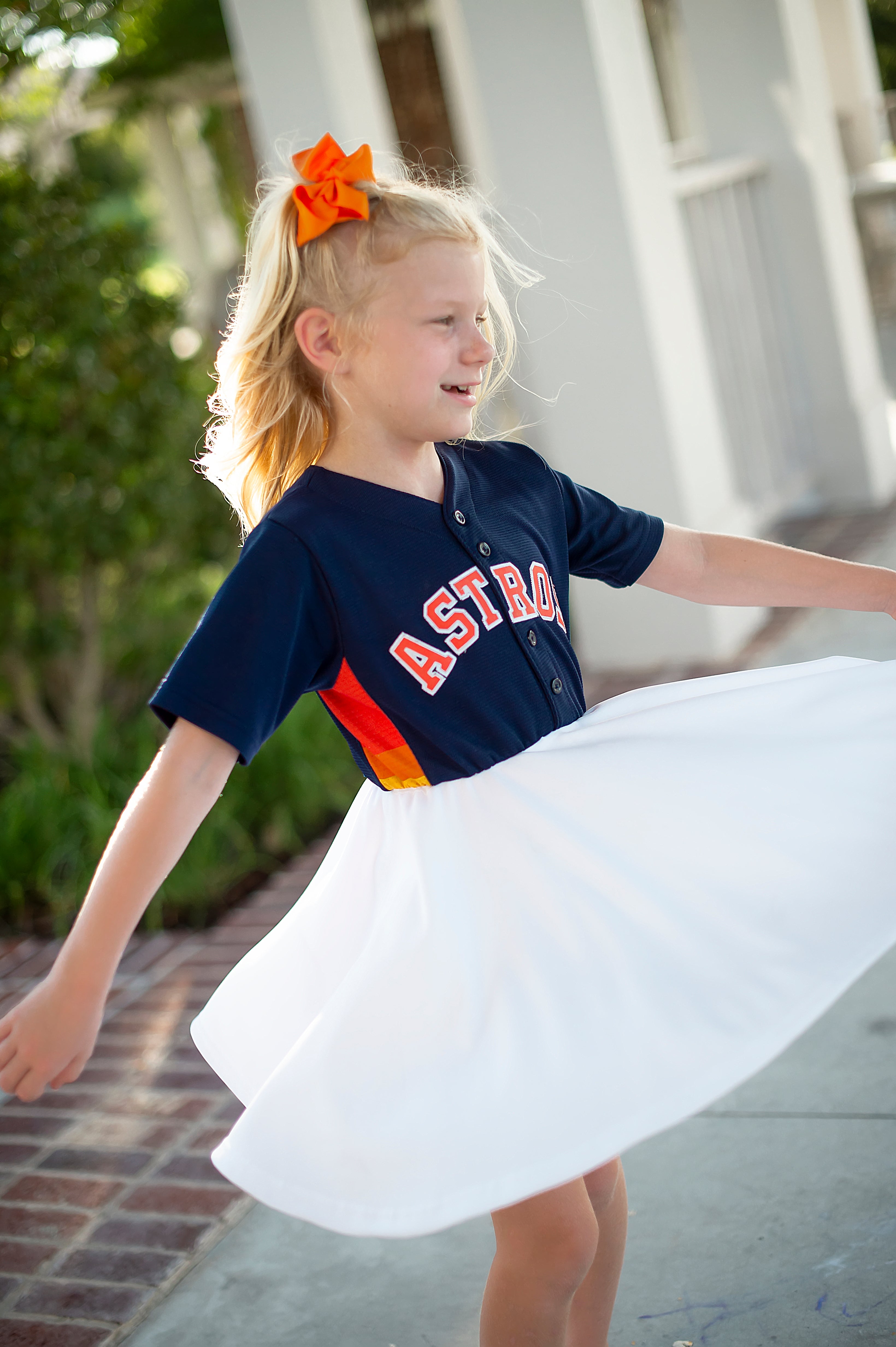 Women's Houston BP Navy Fan Dress