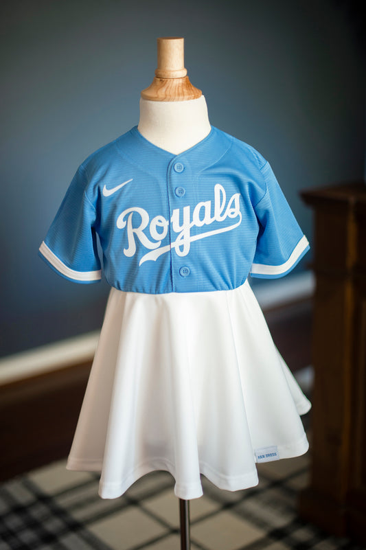 San Diego Fan Dress (pinstripe) - Girls