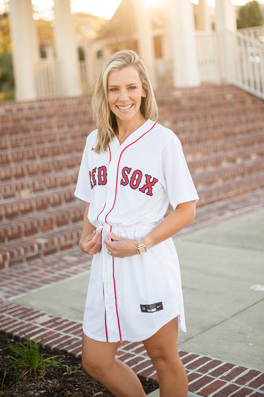 Womens Texas Baseball Fan Dress - White