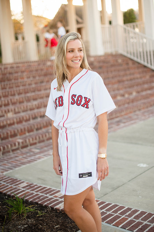 Women's Houston Baseball Fan Dress- White