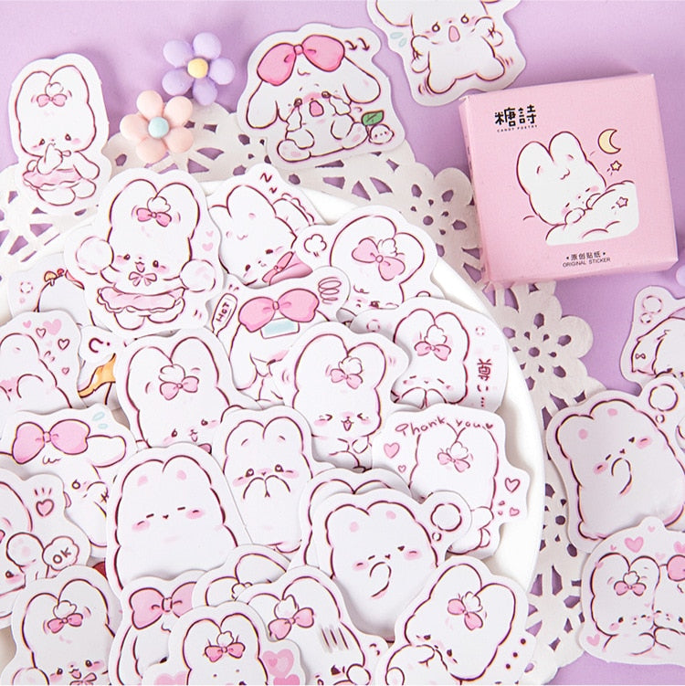 45 pcs/box Cute rabbit daily Kawaii Decoration Stickers Planner Scrapb –  Shop Normee's