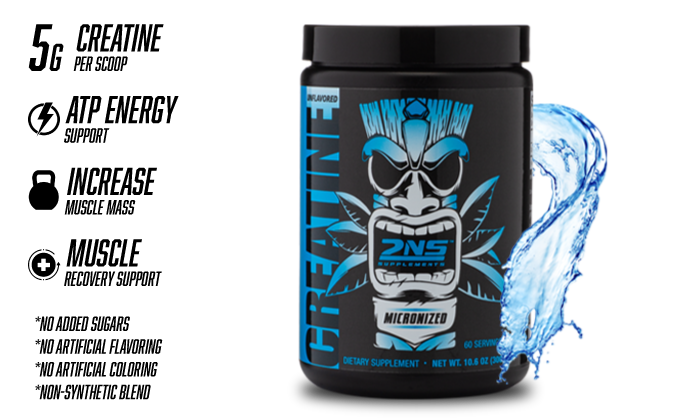 Micronized & unflavored creatine made by 2nd Nature Supplements