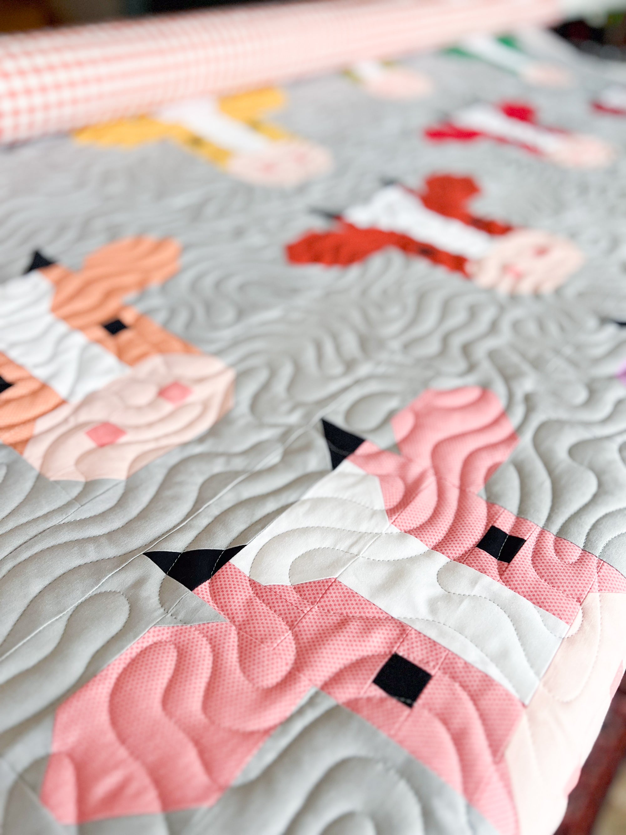 Annabelle Quilt Pattern - A fun and modern cow quilt pattern by Cotton and Joy - Quilting by Hen House Quilting