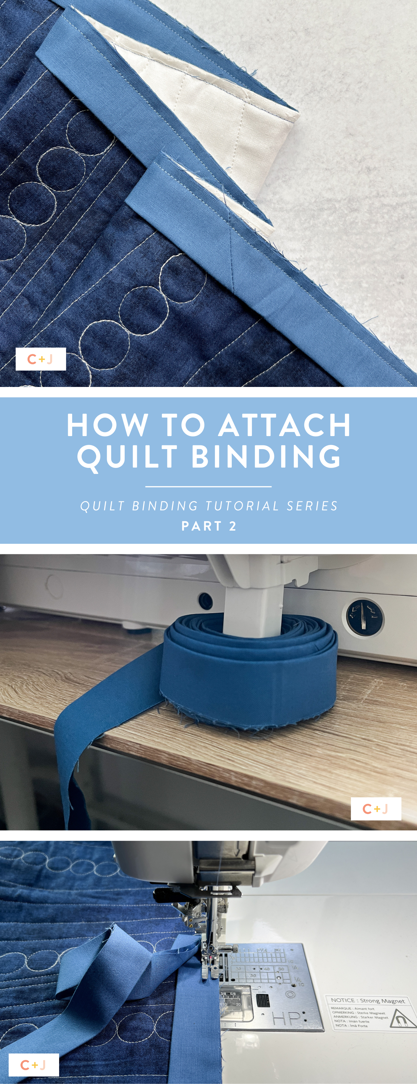 How to Machine Bind a Quilt - Tutorial - Cotton and Joy