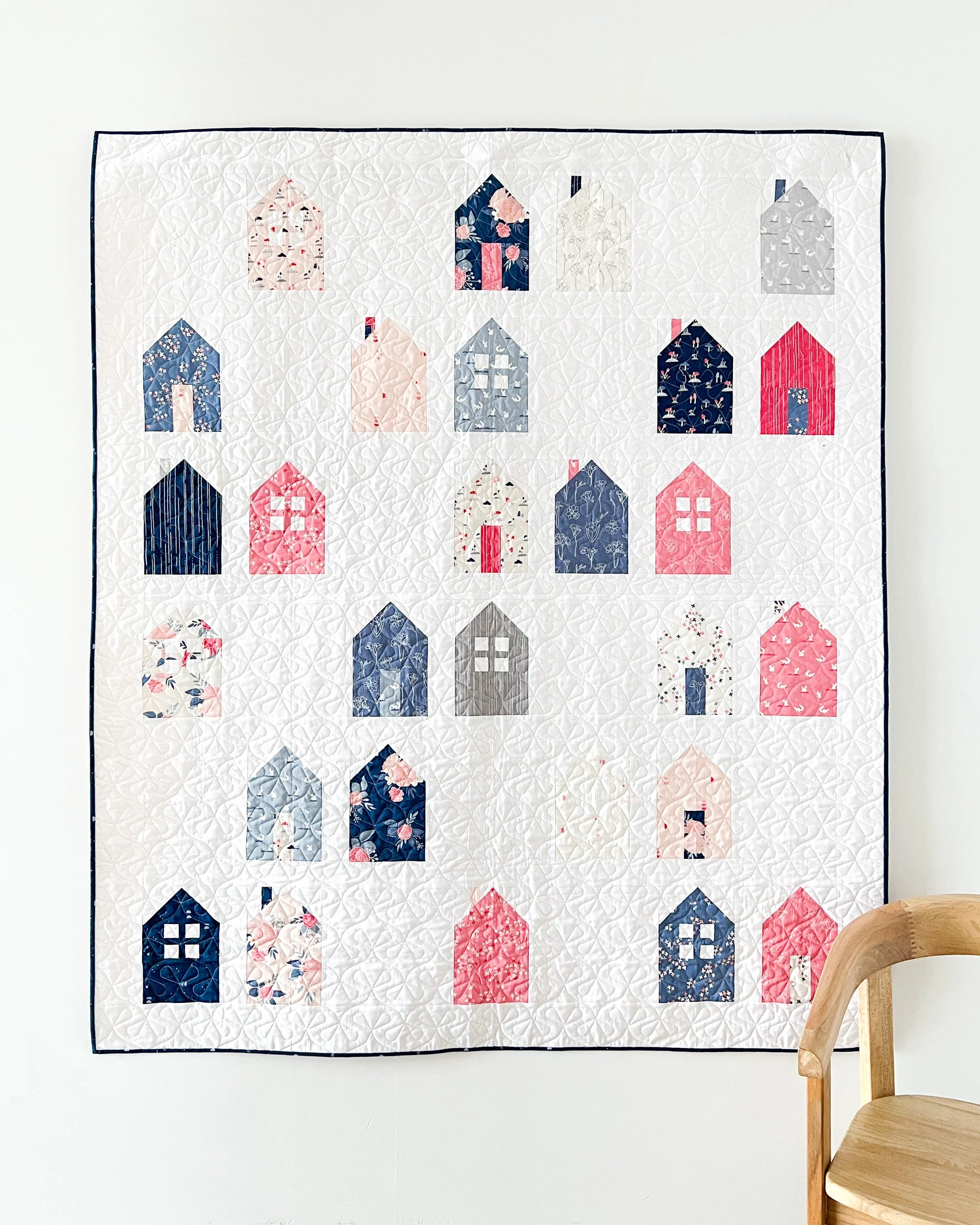 Fat Quarter Friendly Quilt Pattern Cozy Village Quilt by Cotton and Joy