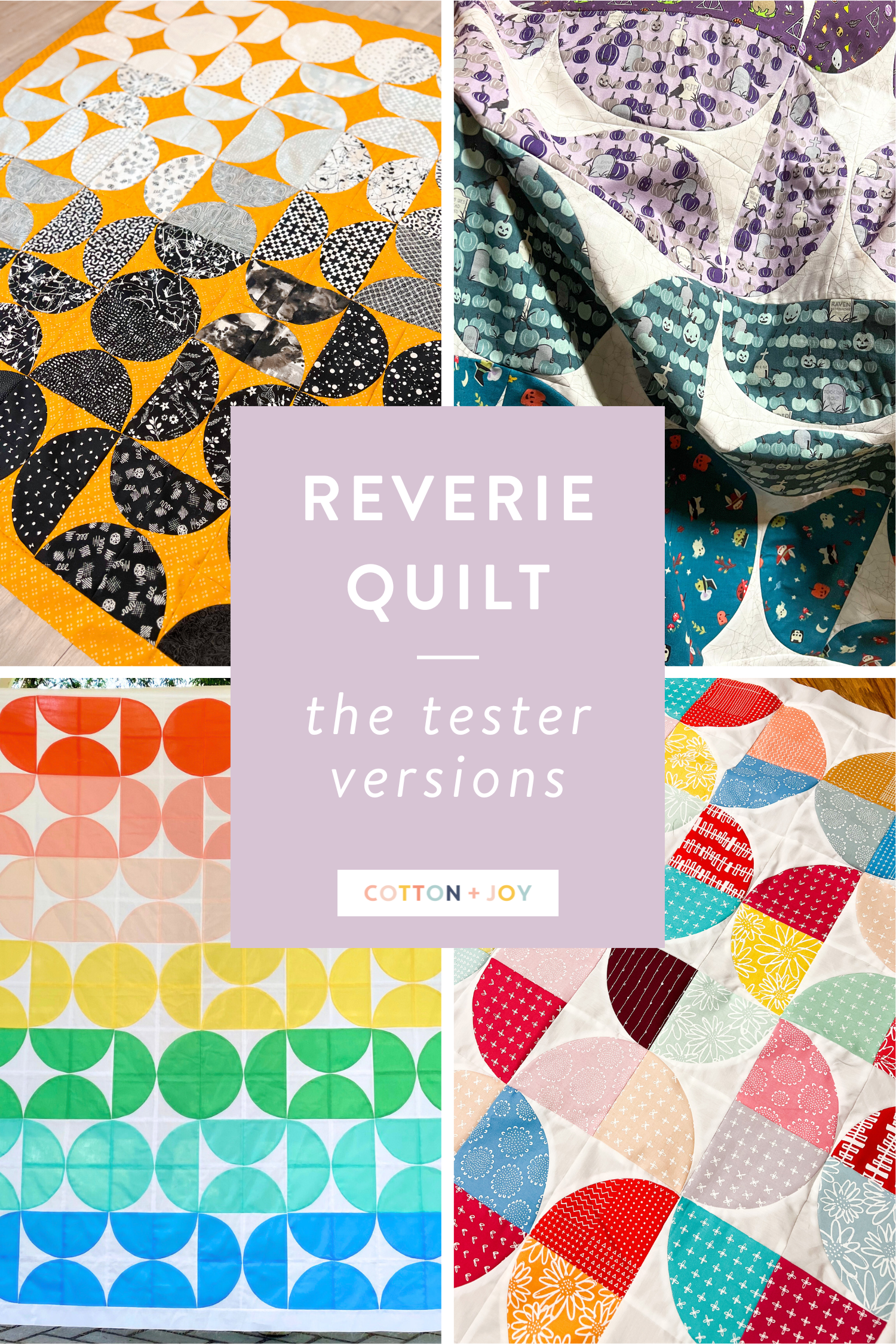 Reverie Quilt made by quilt pattern testers. A modern quilt design with curved piecing perfect for quilters of all levels, even beginners.