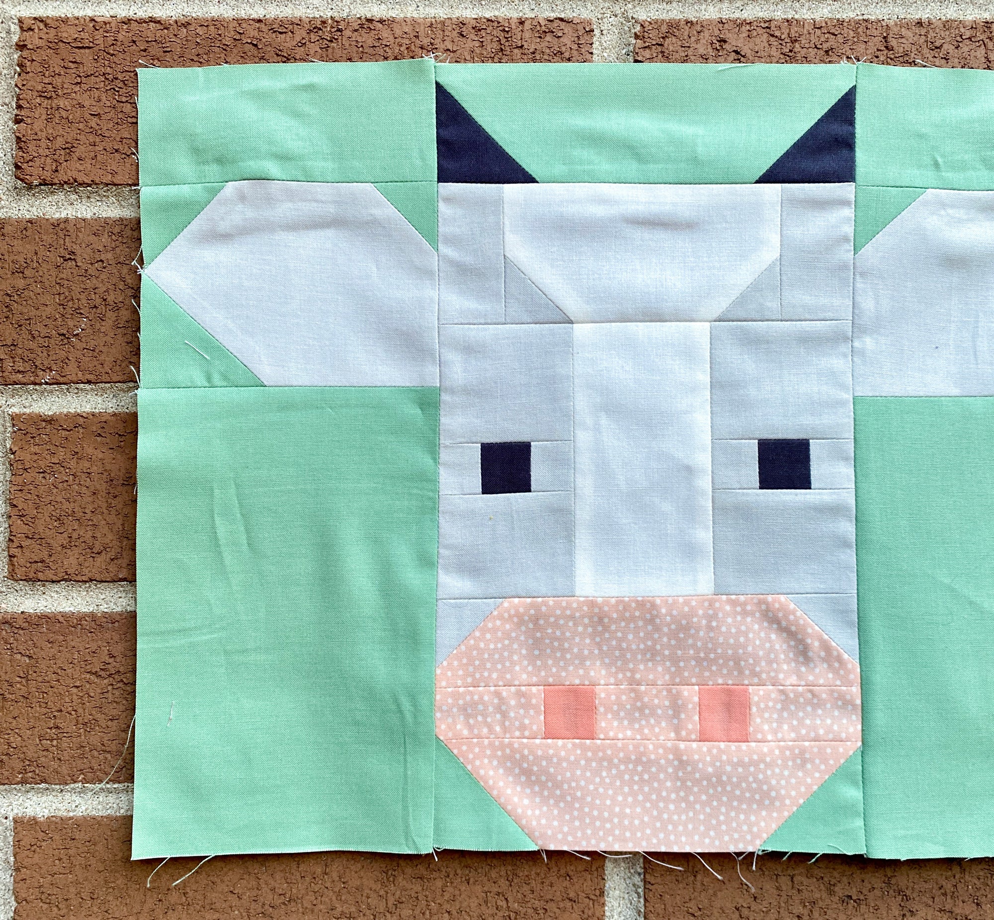 Annabelle Quilt Pattern - A fun and modern cow quilt pattern