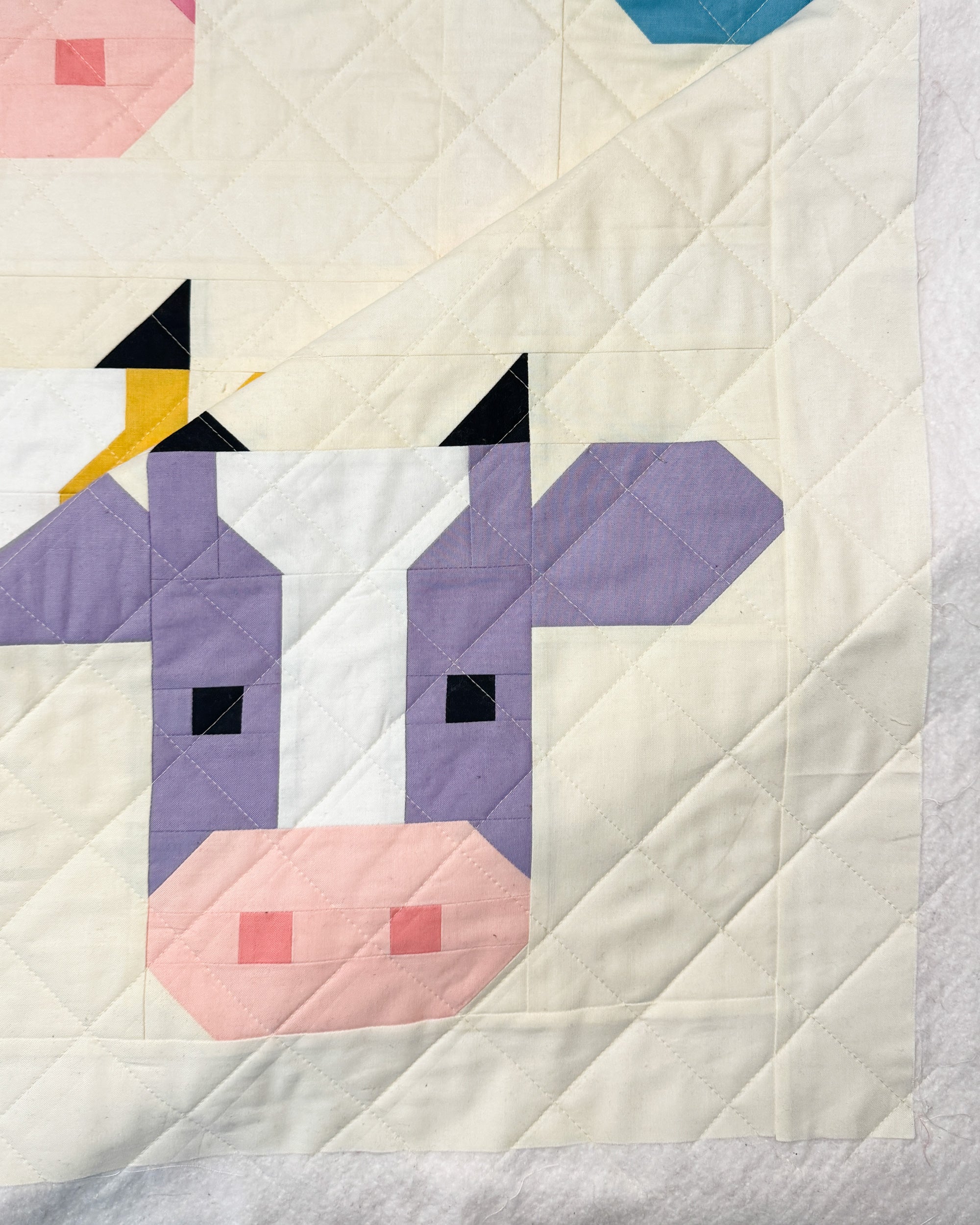 Annabelle Quilt Pattern - A fun and modern cow quilt pattern