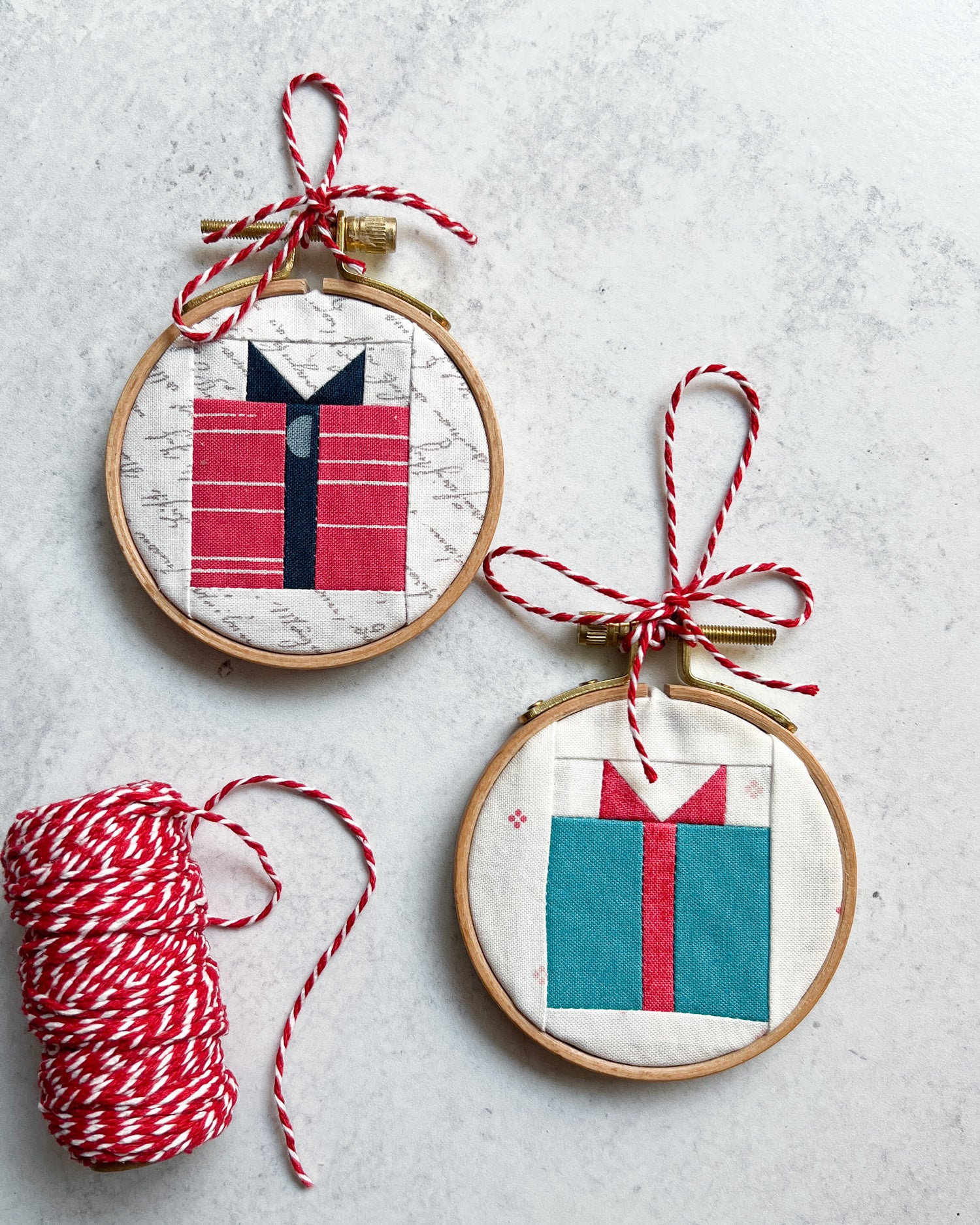 Gifts Hoop Ornaments - Cotton and Joy