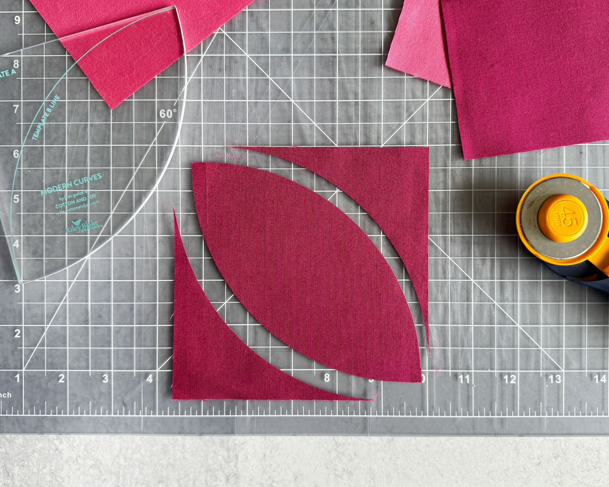 Modern Curves Template - Cotton and Joy - Cutting Template B