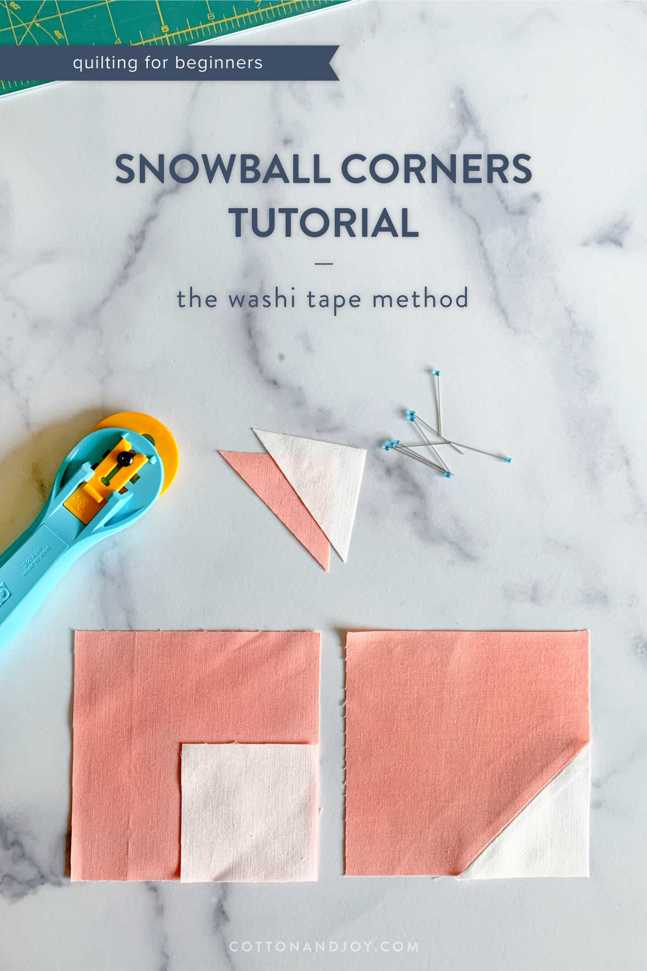 Quilting 101 - Snowball Corners - Cotton and Joy