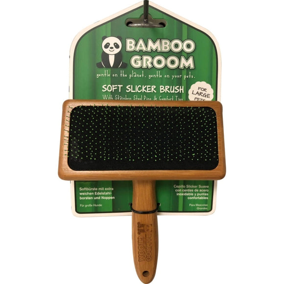 fange hver dag for ikke at nævne BAMBOO GROOM SOFT SLICKER BRUSH W/SS PINS - in Harleysville, PA -  Harleysville Feed Inc