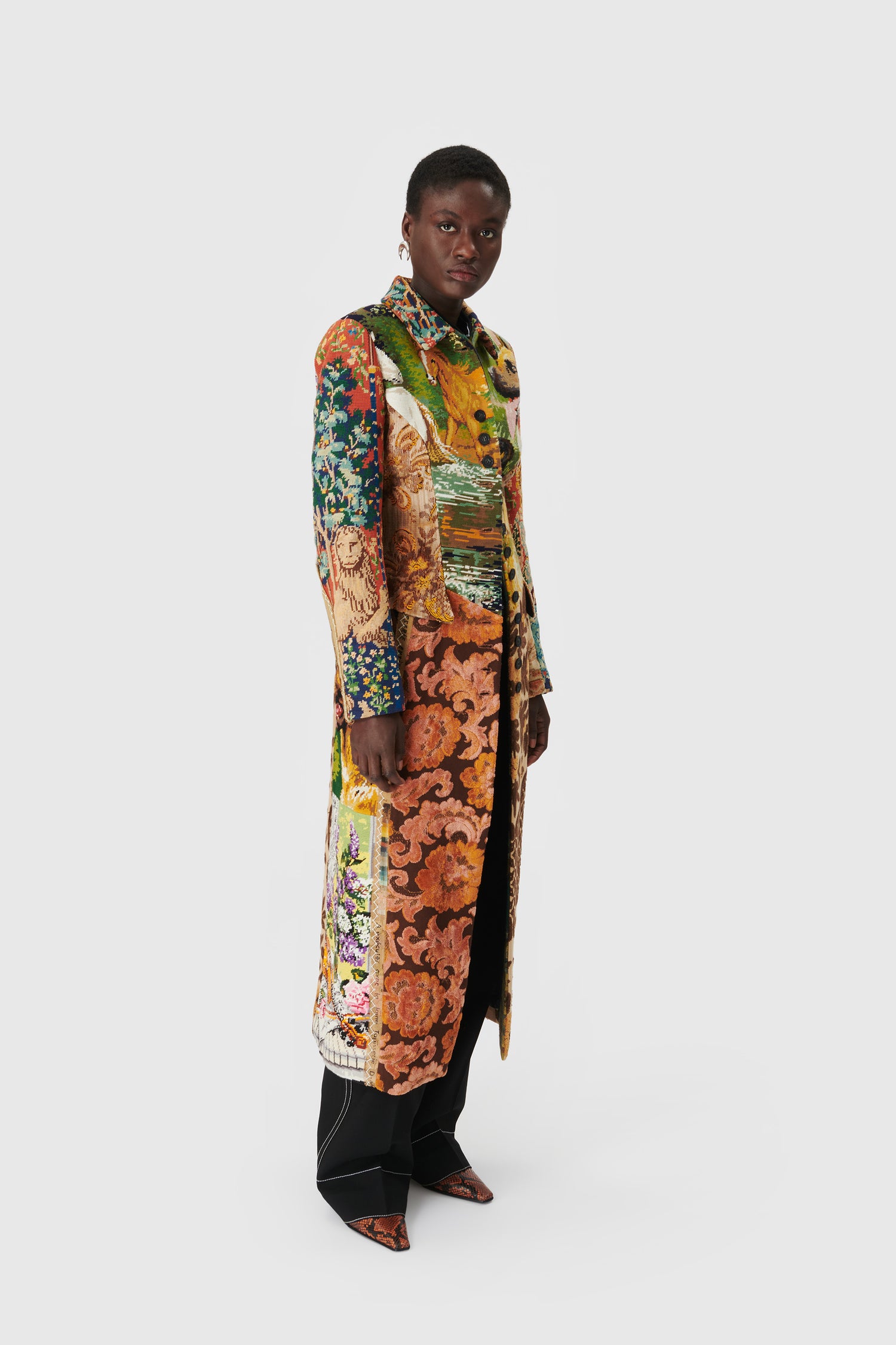 Printed Tapestries Tailored Coat