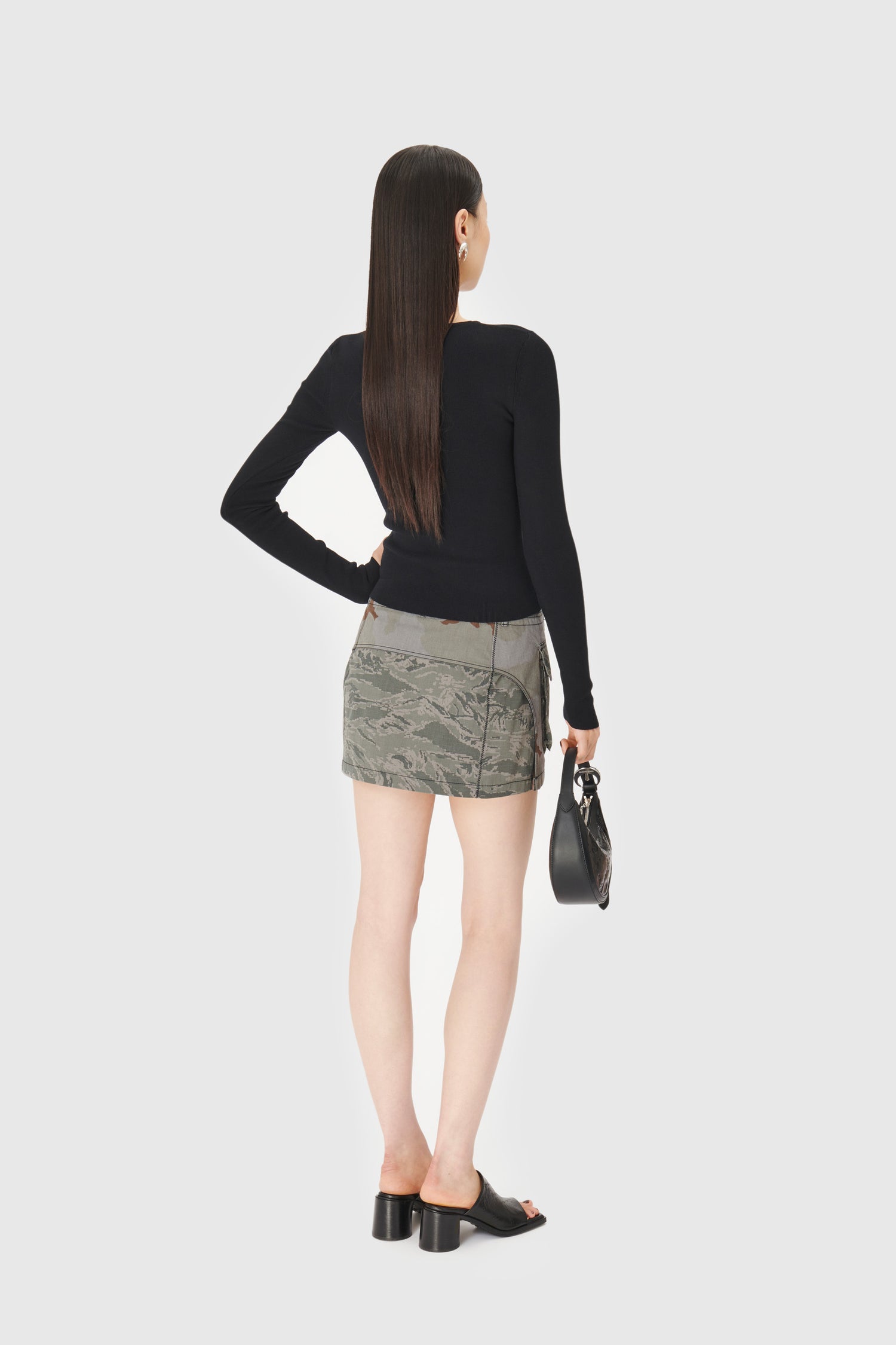 Regenerated Camo Mini Skirt