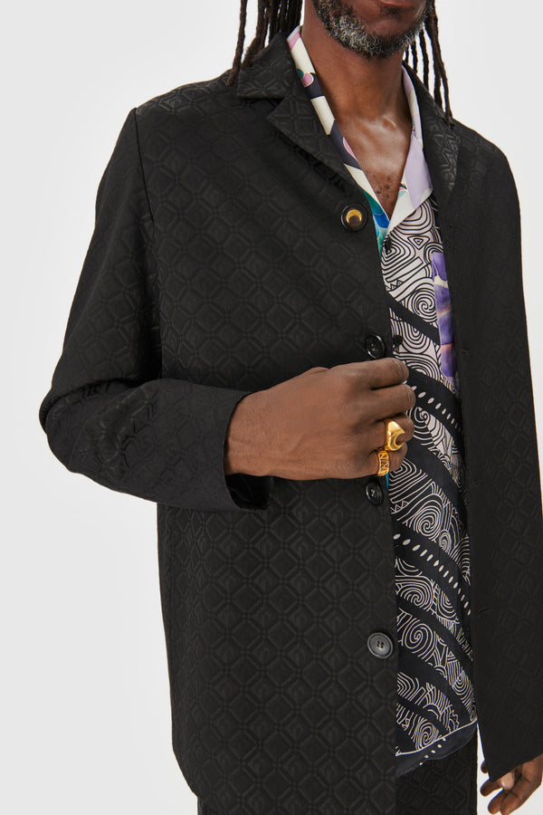 Moon Diamant Jacquard Tailored Jacket