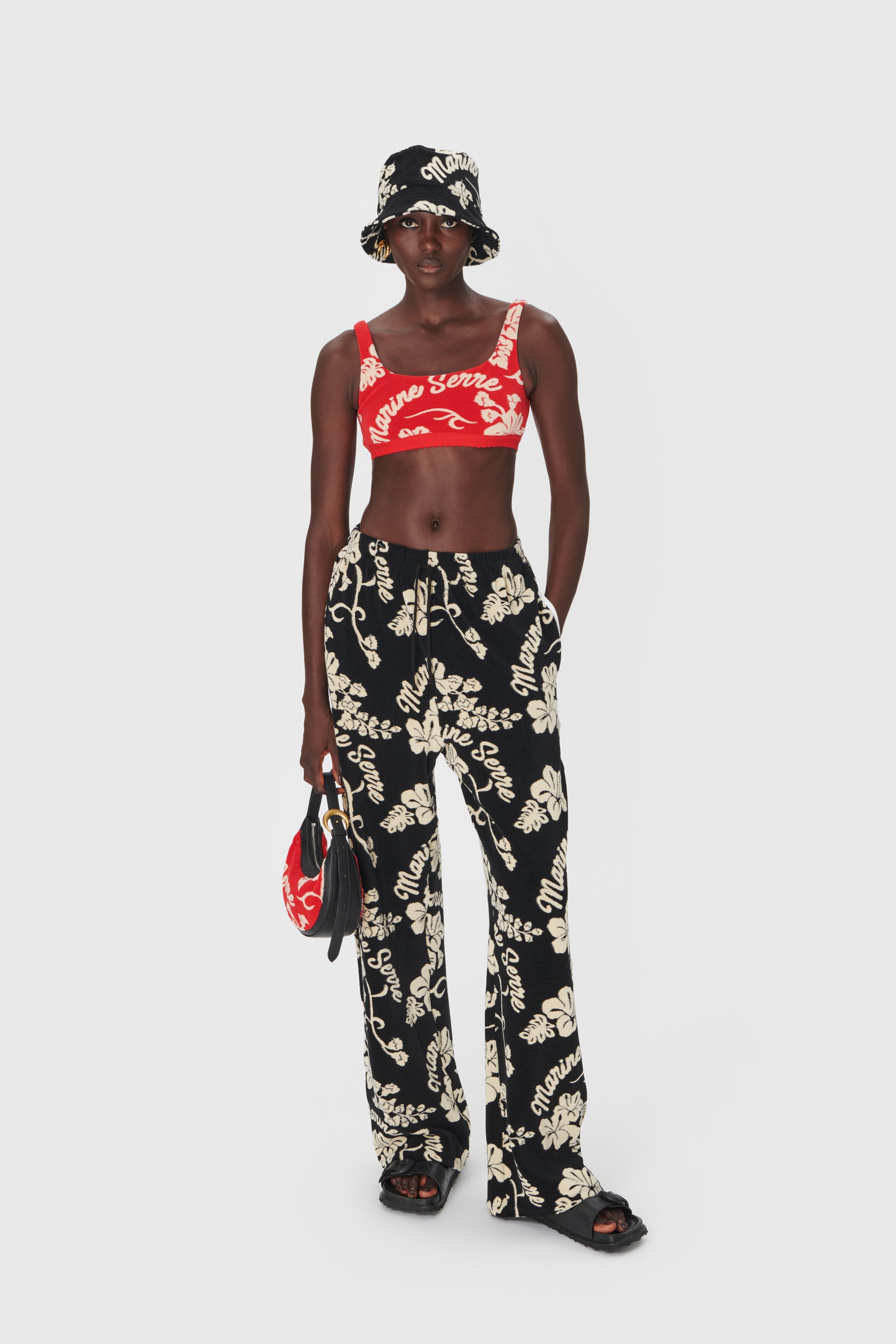 Marine Serre - MOON SPONGE JACQUARD LOUNGE PANTS  HBX - Globally Curated  Fashion and Lifestyle by Hypebeast