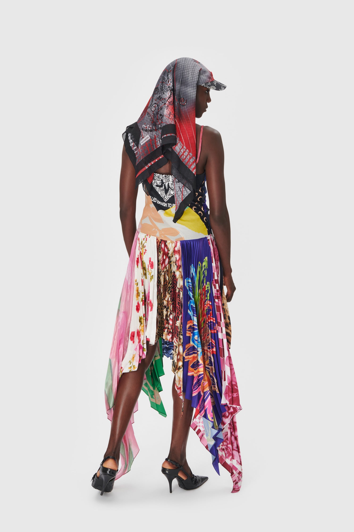 Regenerated Silk Scarves Strap Dress • Marine Serre