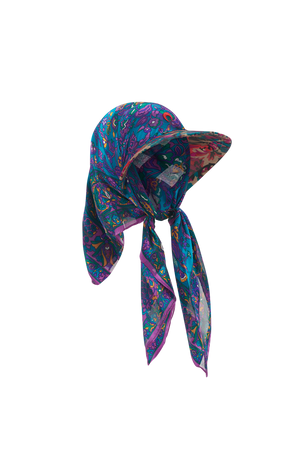 Regenerated Silk Scarves Veiled Cap - OS / 5