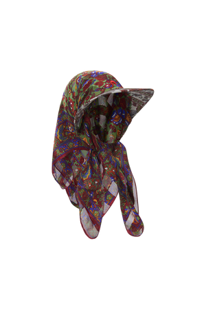 Regenerated Silk Scarves Veiled Cap - OS / 15