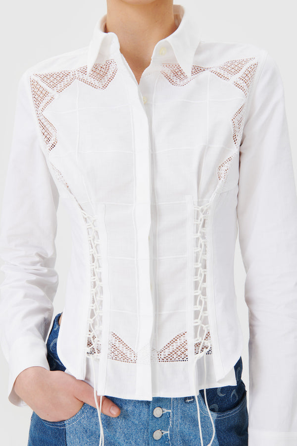 Regenerated Household Linen Corset Shirt