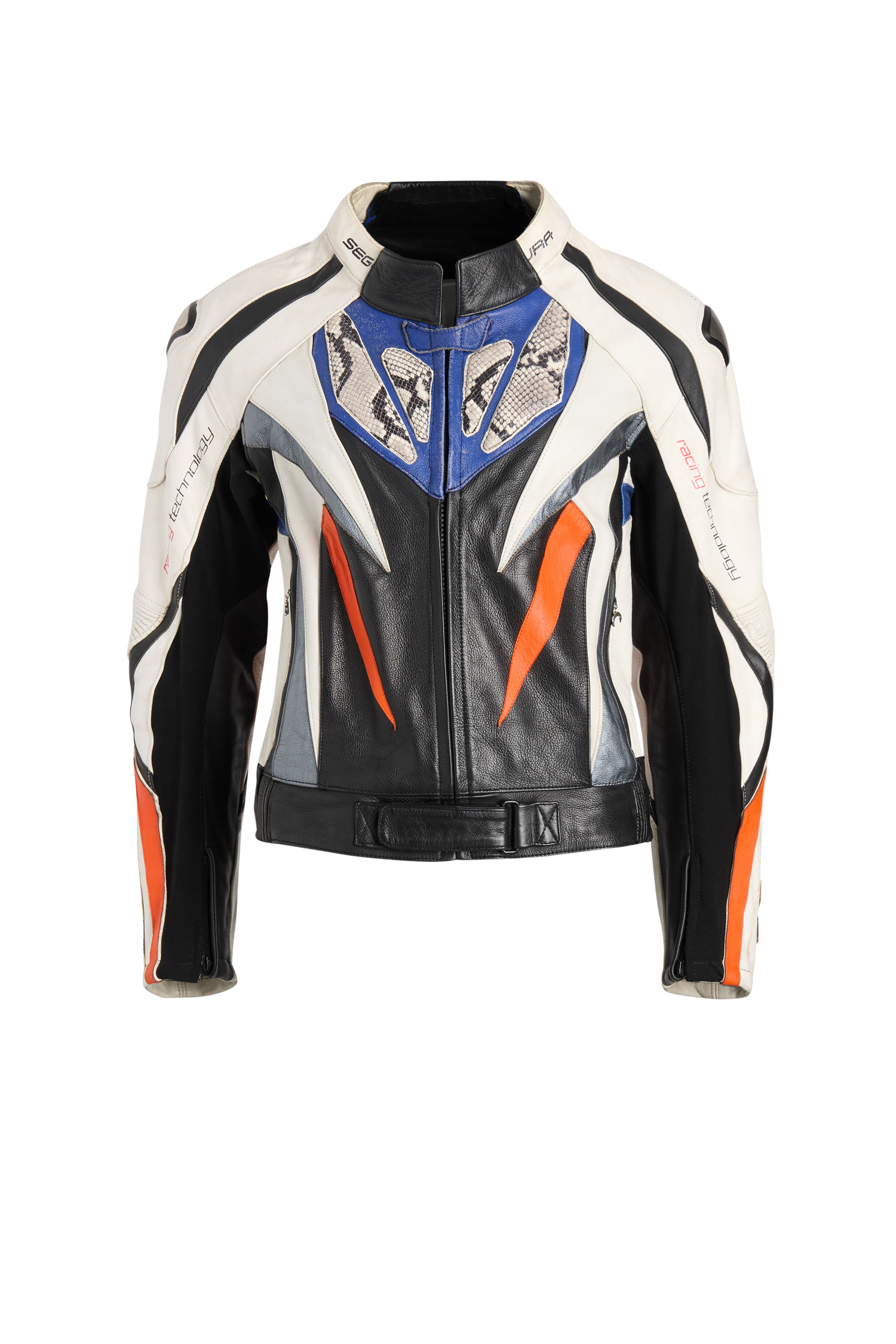 Patchwork Leather Motorcycle Jacket