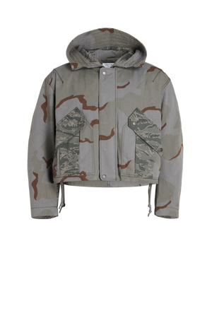 Regenerated Camo Hooded Jacket