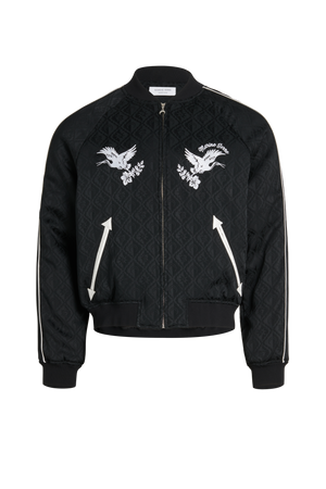 Jacquard Viscose Bomber Jacket