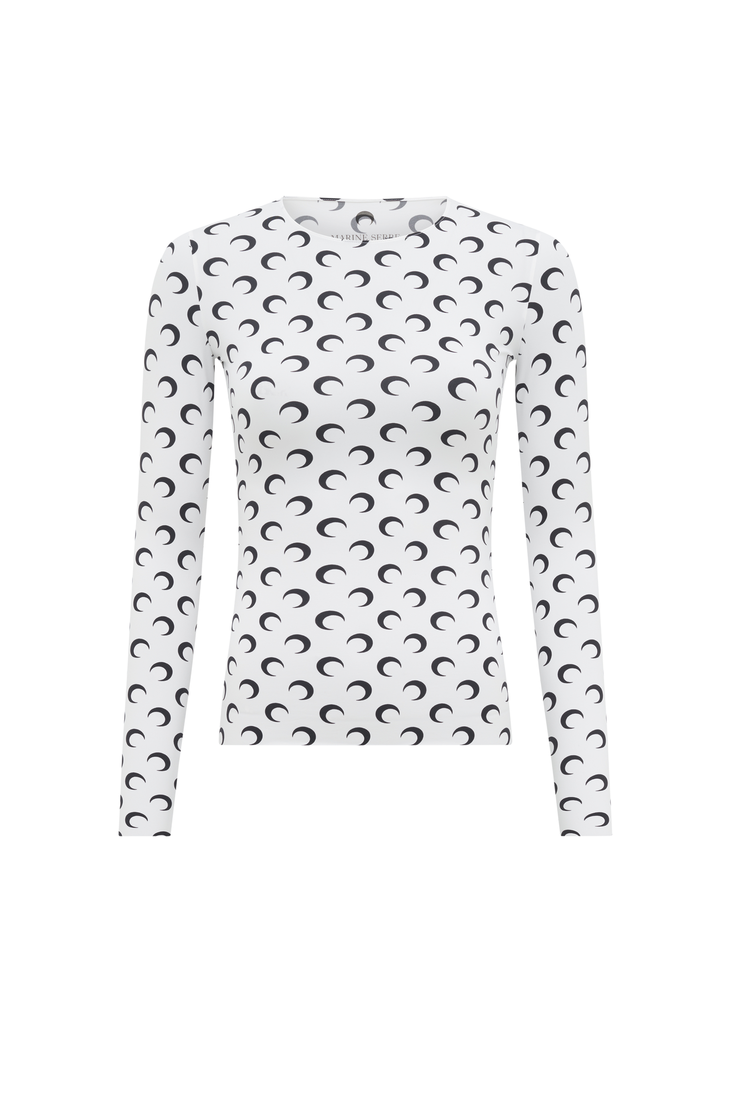 Regenerated All Over Moon Jersey Long Sleeves Second Skin Top • Marine ...