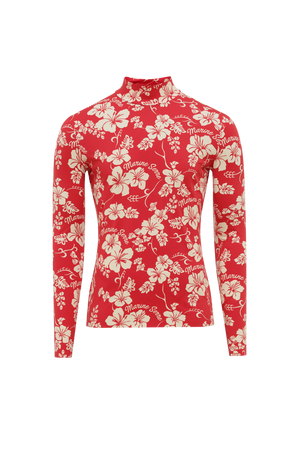 Regenerated Print Jersey Long Sleeves Second Skin Top