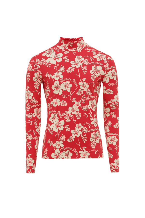 Regenerated Print Jersey Long Sleeves Second Skin Top