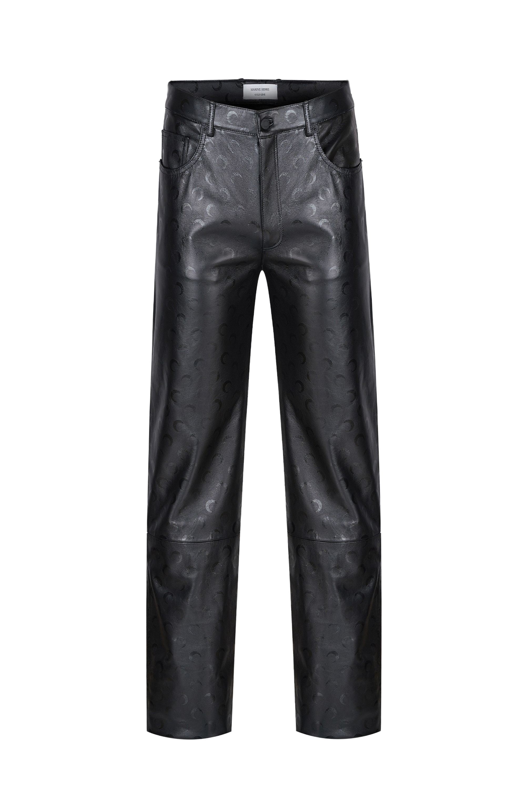 Monogram embossed leather pants - Marine Serre - Men