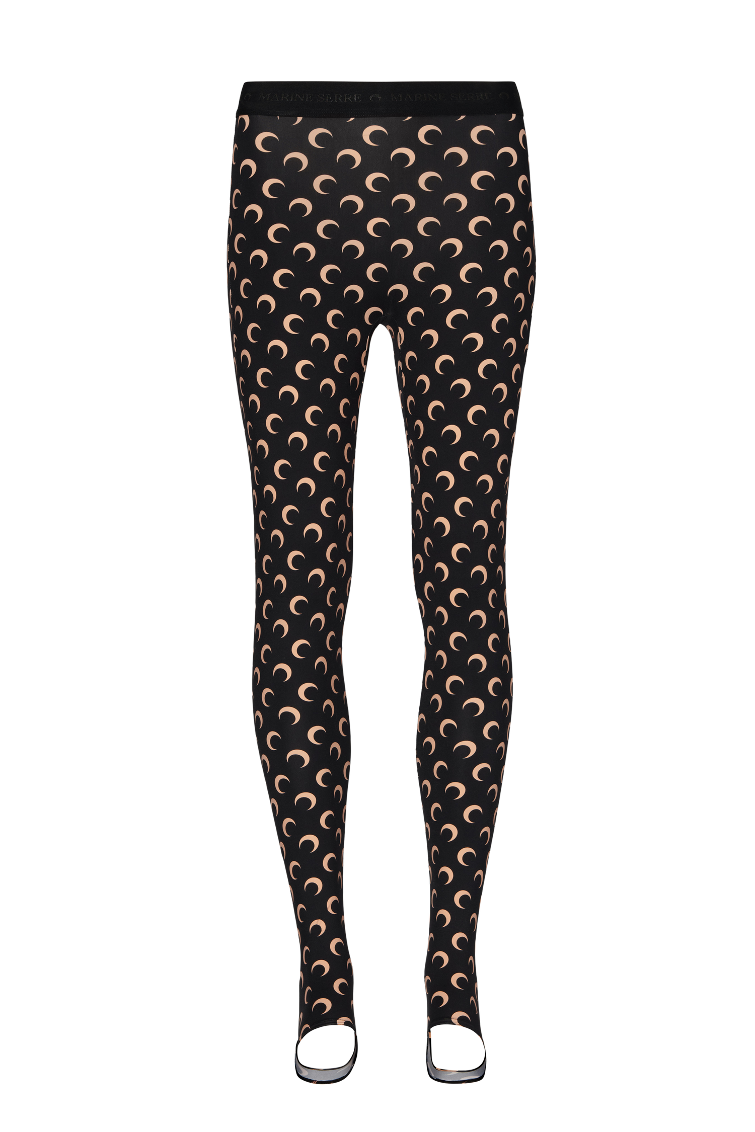 Marine Serre Crescent Moon-embroidered Mesh Tights - Farfetch