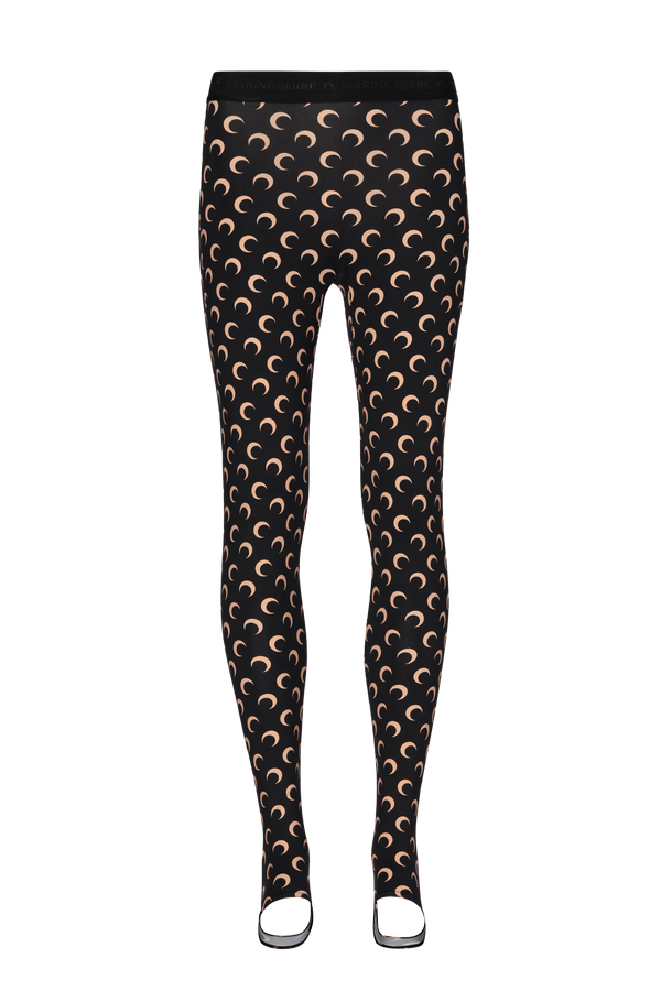 Buy Marine Serre Branded Leggings 'Black' - P077ICONMSS22