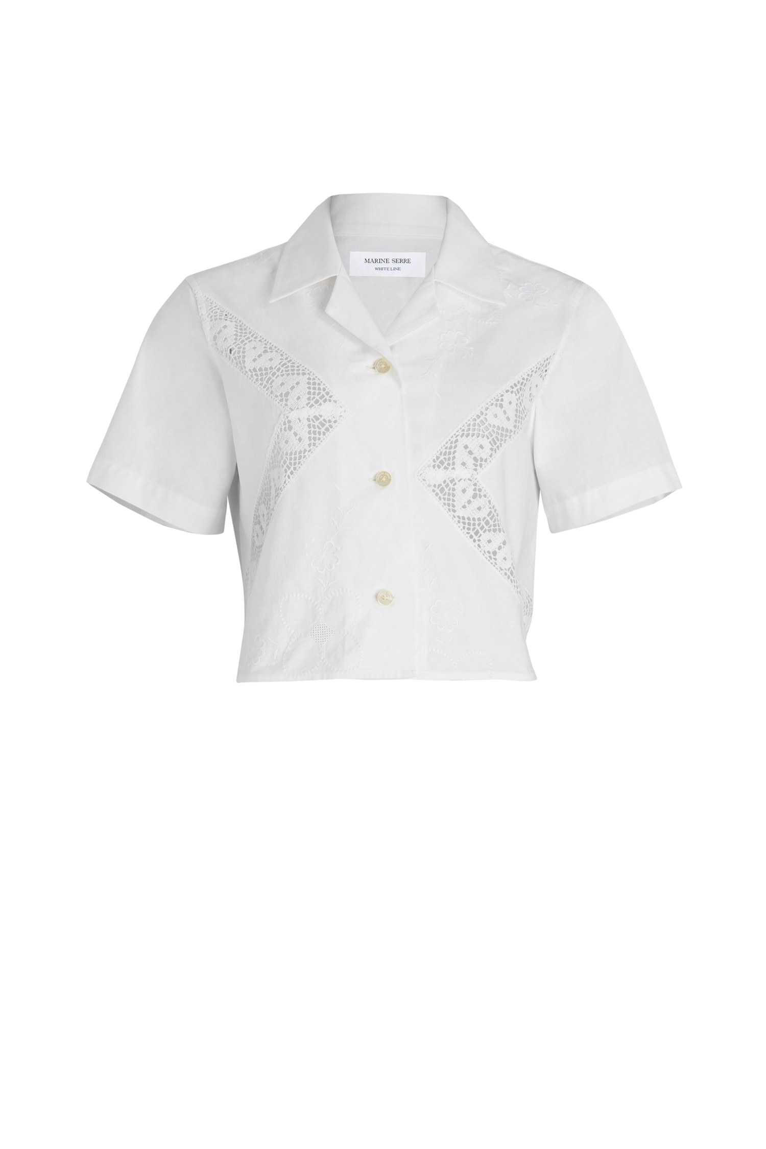 Regenerated Household Linen Crop Shirt