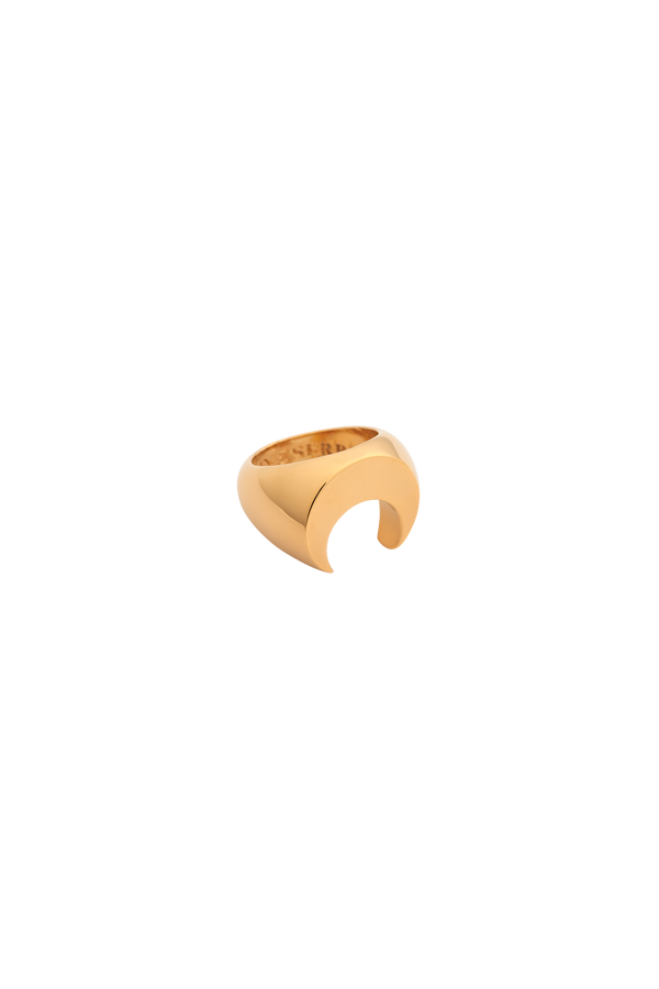 Regenerated Brass Moon Ring