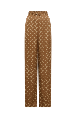 Moon Printed Flou Drawstring Trousers