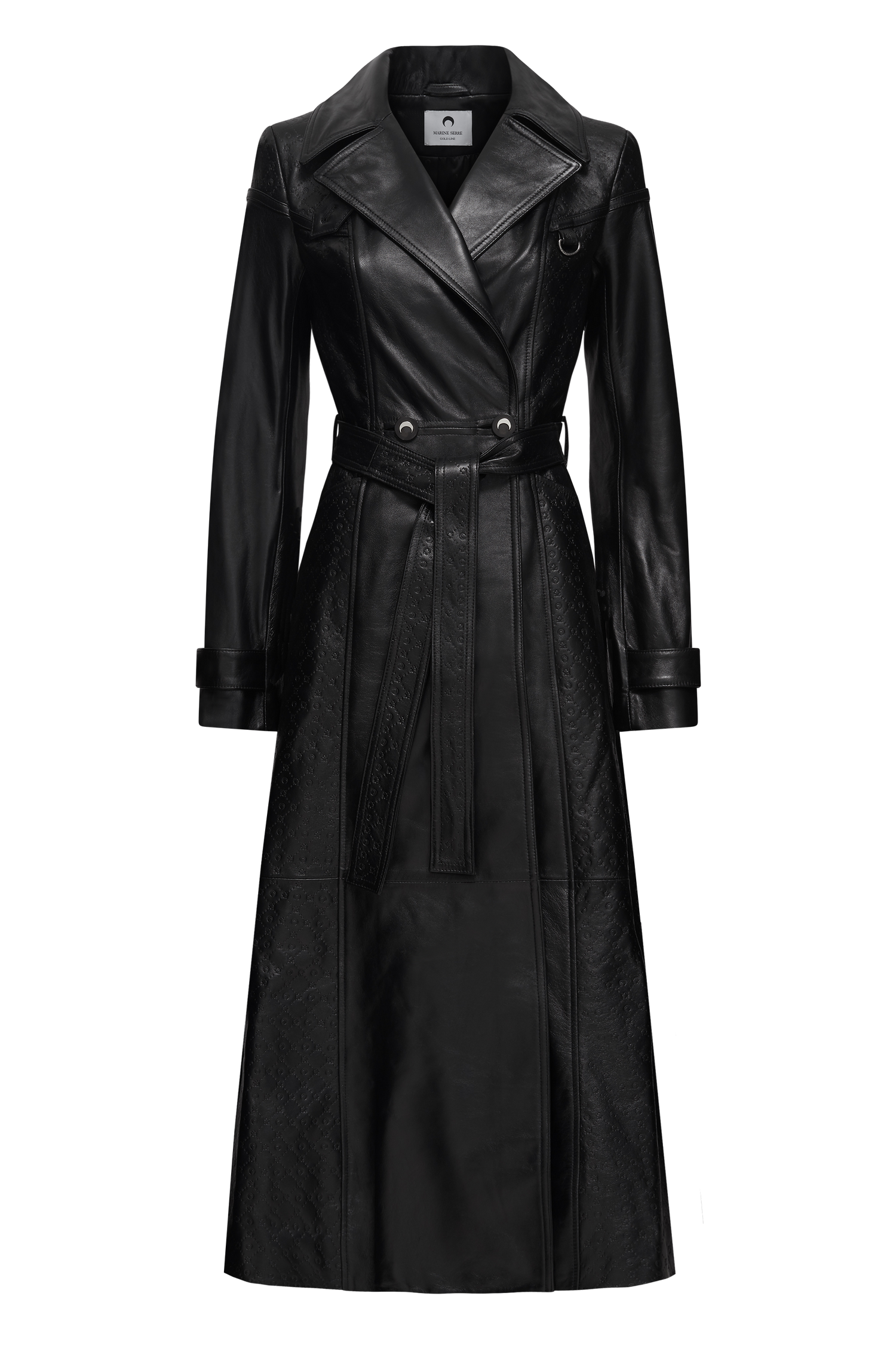 Embossed Leather Trench Coat